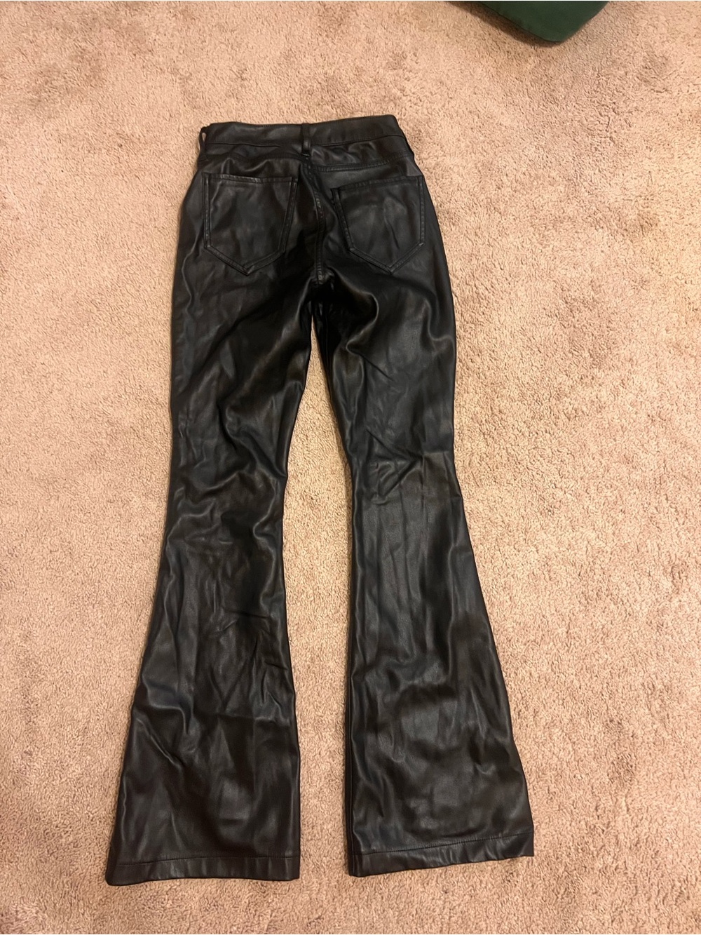 Hollister Black Faux Leather Flare Pants
